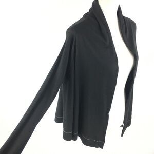 Cabi Womens Winsome Black Open‎ Draped Sweater M Medium Long Sleeve